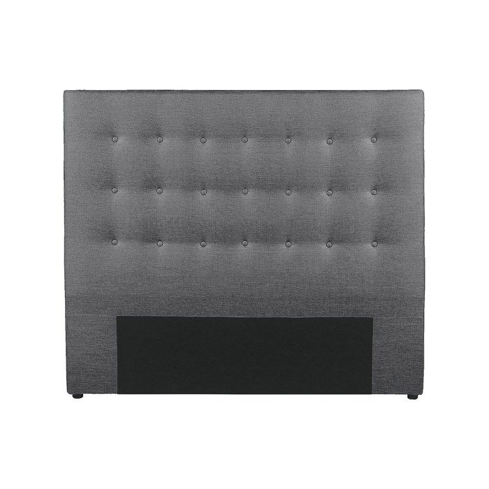Tête de lit capitonnée - 160 cm - Tissu - Gris - FRANCESCO