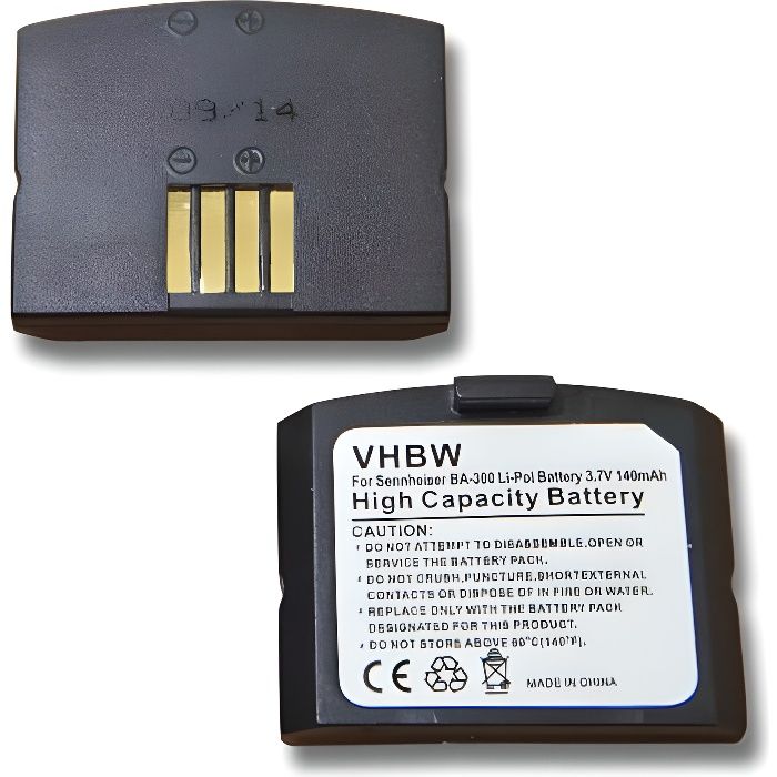 NiMH Batterie pour Casque Audio/Micro 2,4V Non Originale Powery Batterie Compatible avec Sennheiser RS65 