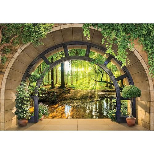 Papier Peint Intissé FORÊT 375 Cm X 250 Cm | Tapisserie Murale XXL