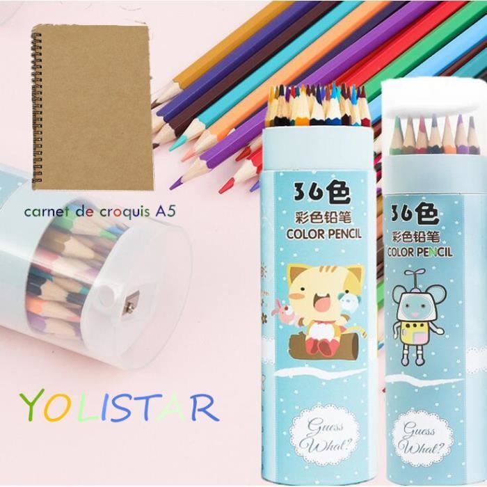 YOLISTAR 36 Crayons de Couleur , Les Meilleurs Crayons pour Enfants