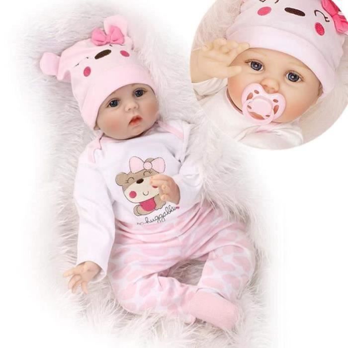 Zero Pam Poupee Reborn Fille 48 CM Souple Silicone Poupée