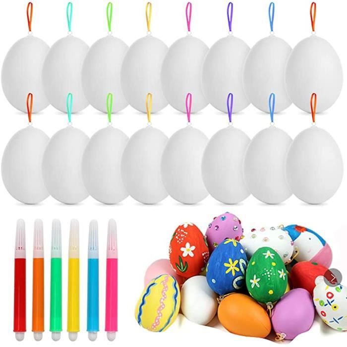 Set De 12x Oeufs De Pâques Verts En Plastique 5 Cm - Oeufs De Pâques Pour Branches De