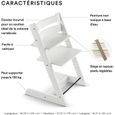 STOKKE Tripp Trapp - Chaise haute évolutive - Réglable de la naissance à l’âge adulte - Confortable et ergonomique - Blanc-1