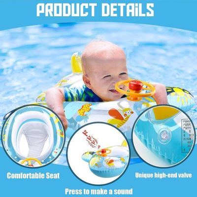 Herefun Anneau De Natation Bébé Avion Gonflable Avec Pistolets à Eau - Siège Piscine 1-6 Ans Ultra Confort