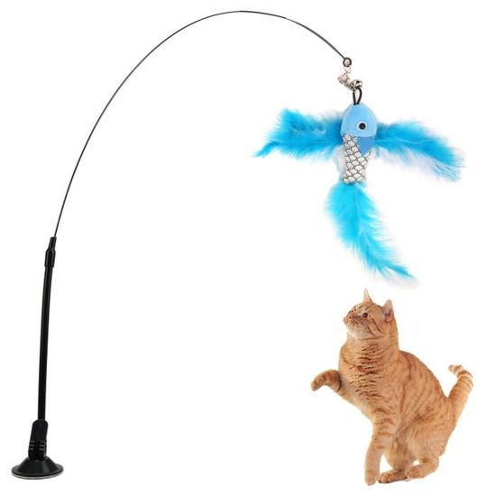 LACHT 2 Ensembles De Jouets Pour Chat En Plumes Avec Ventouses, 4 Plumes