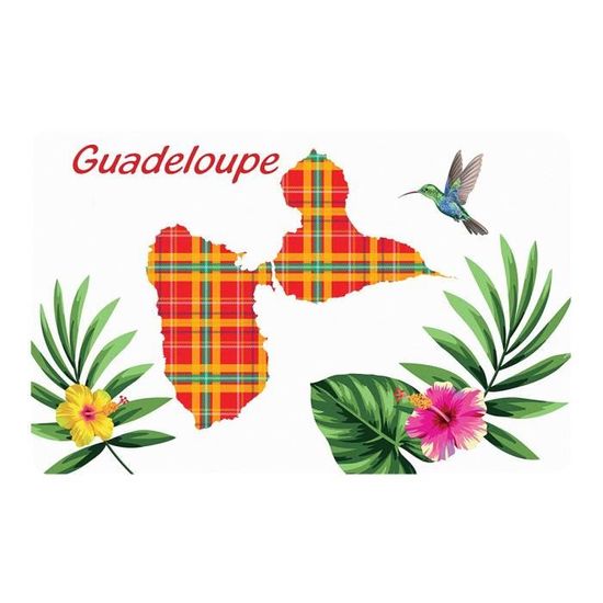 Porte-Papiers Voiture Color Pop Guadeloupe - PVC Made In France | Pour Carte Grise Et Permis