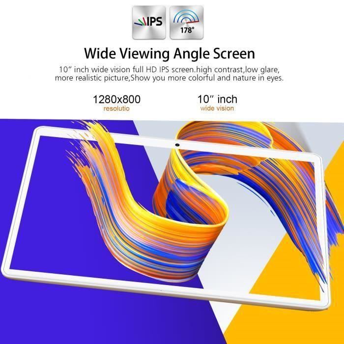 Ordinateur 2 en 1 64Go+4Go,WIFI+4G Réseau,8000mAh,Caméra1