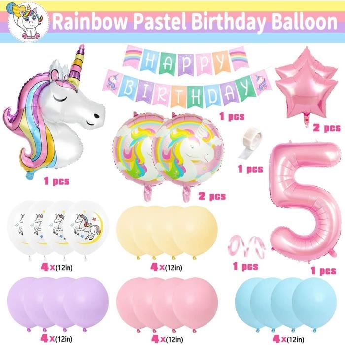 6 Ballons Pastel - Licorne � 30 cm  Ballons pastel, Ballon gonflable,  Licorne