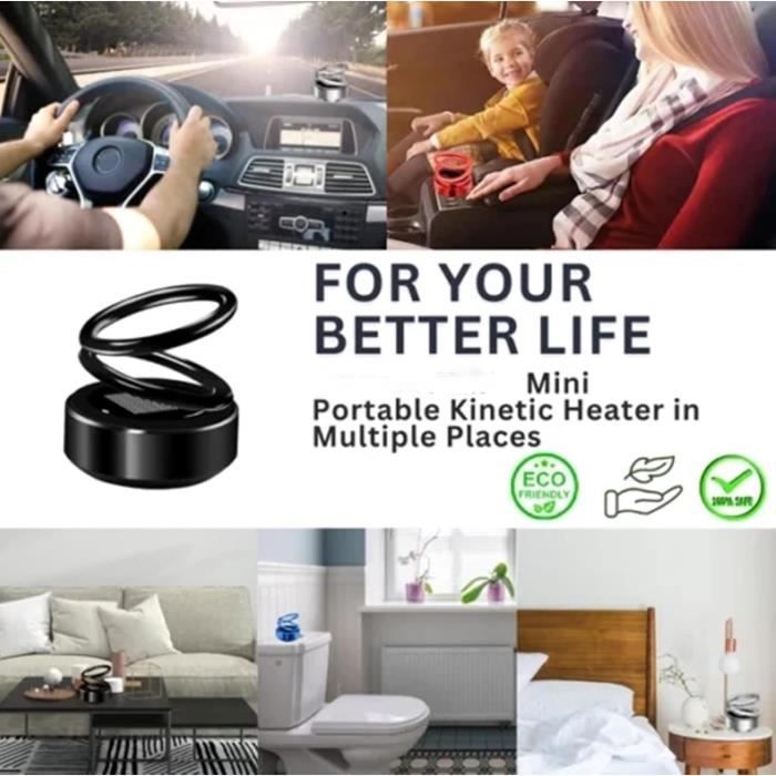Chauffage Portable AEXZR™ Mini Chauffage Cinétique Portable, Pour Véhicules, Rotation Chauffage Voiture Sans électricité