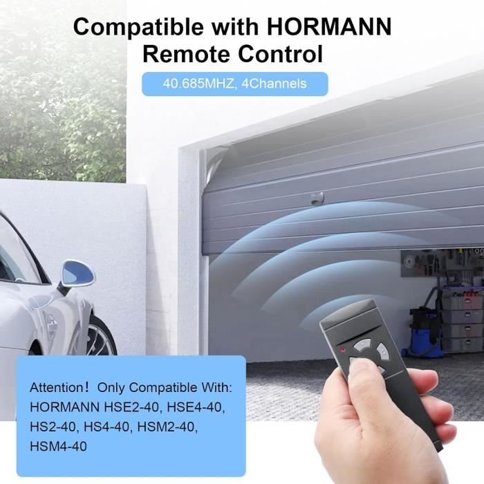 pour porte de garage HORMANN HSE HS HSM 2 4 4 canaux — free download