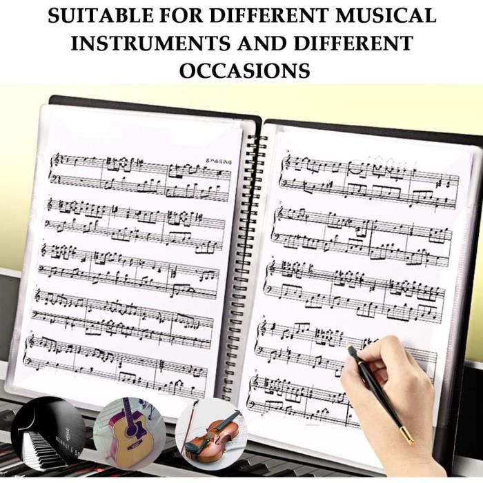 QWORK® Dossier De Rangement Pour Partitions De Musique