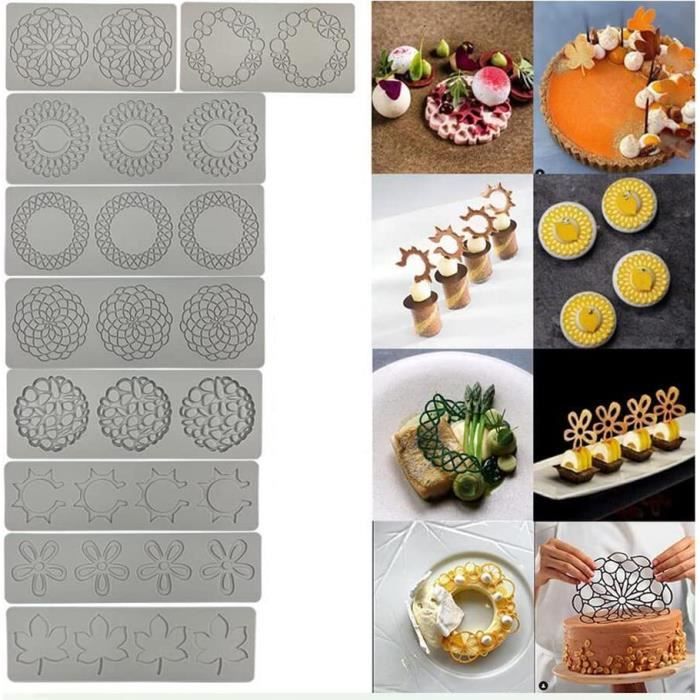 Tapis à Dentelle Moule à Fondant En Silicone Moule Dentelle Pour Décoration De Gâteau Au
