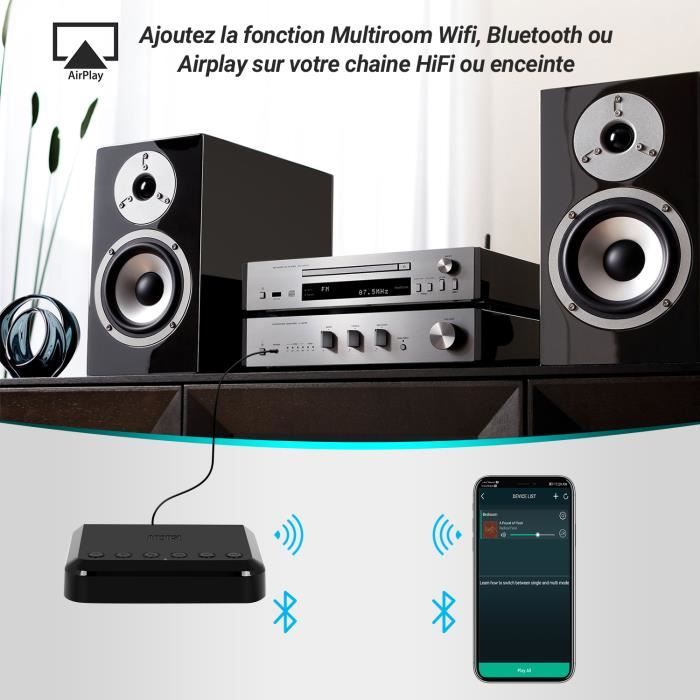 Récepteur Audio sans Fil Adaptateur Bluetooth RCA TV Hifi Haut-Parleurs New  2023
