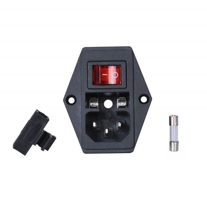 Inlet Module Plug Rocker Switch Power Socket 15A 250V Rocker Switch Power Socket Inlet Module Plug 5A Fuse Switch ...