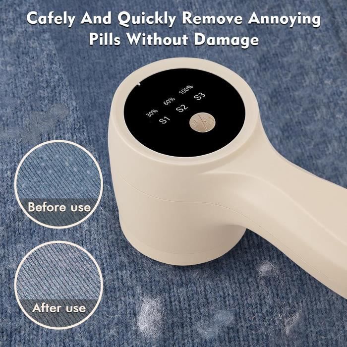 électrique Peluches Vêtements Rasoir Anti-Bouloches Électrique Rechargeable - 3W - 2 Têtes De Rechange - Pour Vêtements, Canapés, Couvertures Rasoir Vetement Canapé