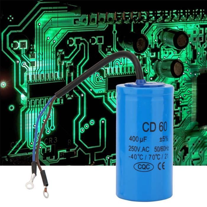 Condensateur De Démarrage CD60 150µF 250V AC – Pour Moteur Compresseur Pompe Climatiseur – Fiable & Anti-Explosion