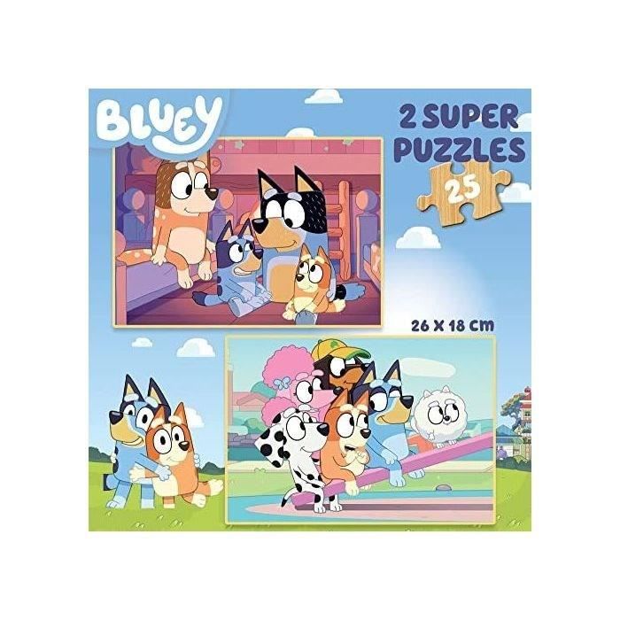 Puzzle en bois Bluey EDUCA - 25 pièces - pour enfants de 3 ans et plus ...