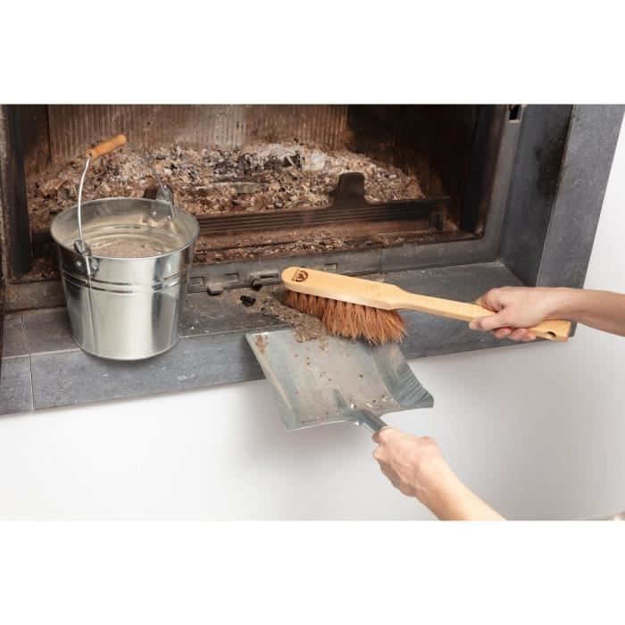 Balayette En Fibre De Coco Manche Bois 52cm - Naturel Et Efficace