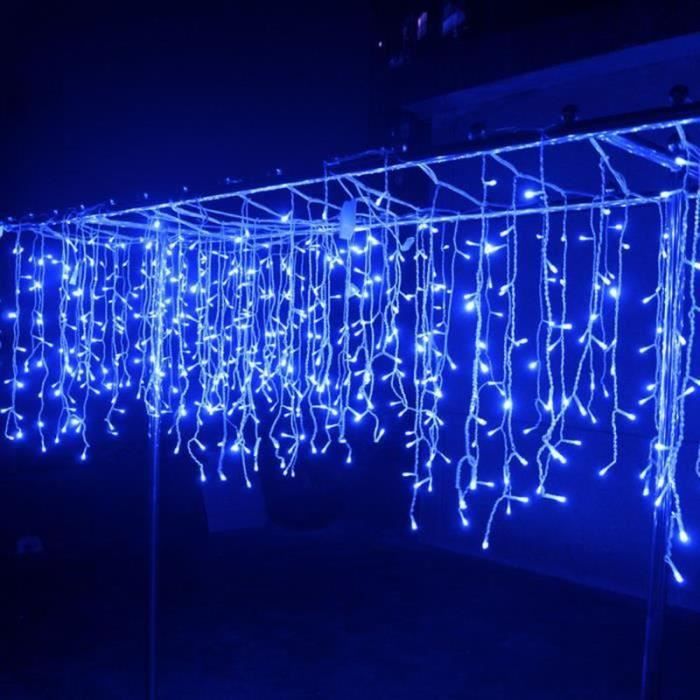 Guirlande lumineuse 18 m 180 LED Bleu et 8 jeux de lumière - Guirlandes  lumineuses pour extérieur - Décomania