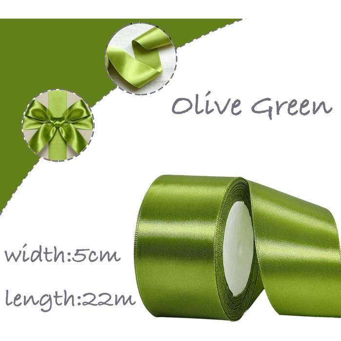 Ruban De Satin Marron – 50 Mm De Large – 5 M – Emballage Cadeau