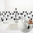 1 pc étanche adhésif taille ligne mosaïque sticker mural papier peint PVC autocollant pour salle de bain   SAC A MAIN-2