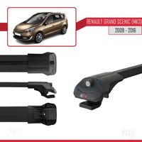 Barres De Toit ACE-4 Compatibles Renault Grand Scenic 4 2017-2022 - 2 Barres Aluminium Gris Pour Porte-Bagages