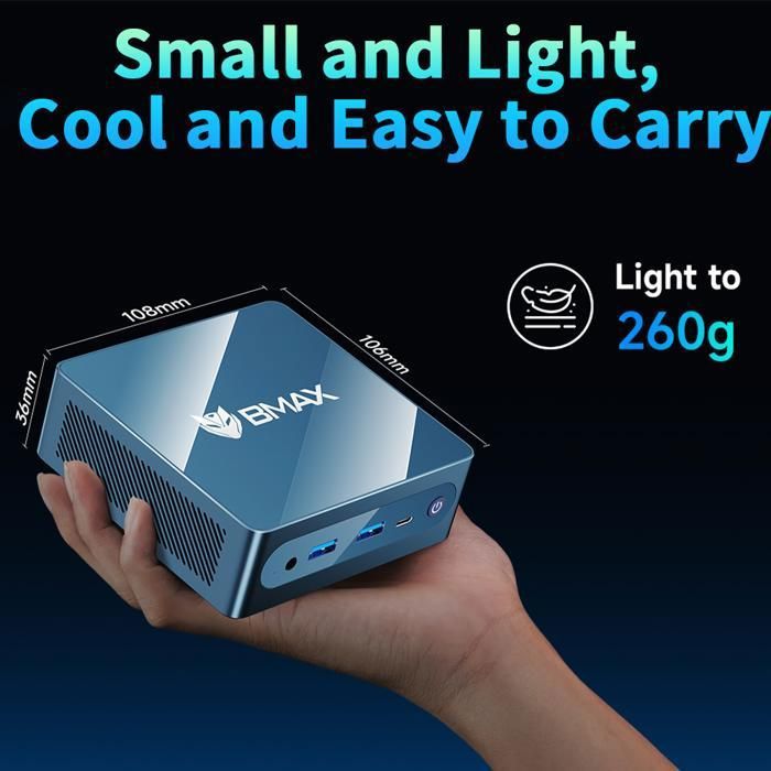 BMAX B4 Ultra Mini PC - Intel N150 3.6GHz - 12Go LPDDR5 - 512Go