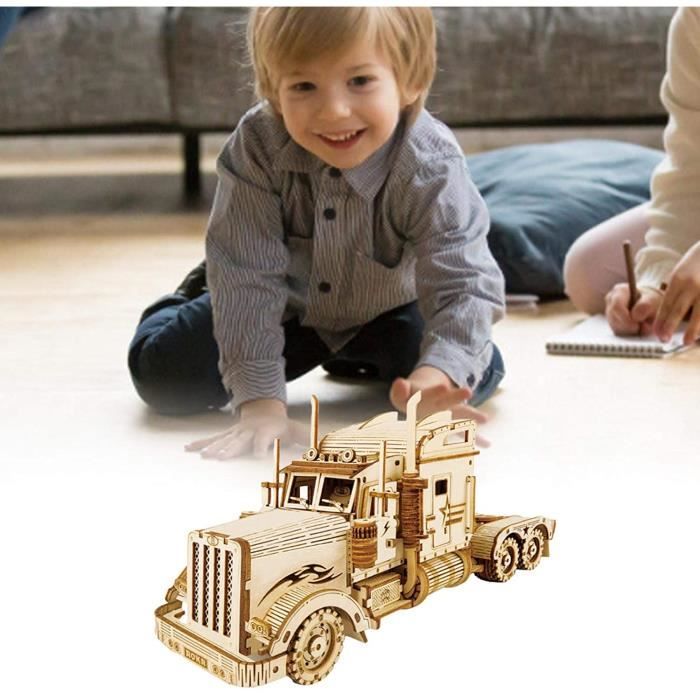 Cuteefun Car En Bois 3D – Puzzle Mécanique, Maquette à Construire, Vélo Lunaire, Sans Colle, Cadeau Ado/adulte 14+