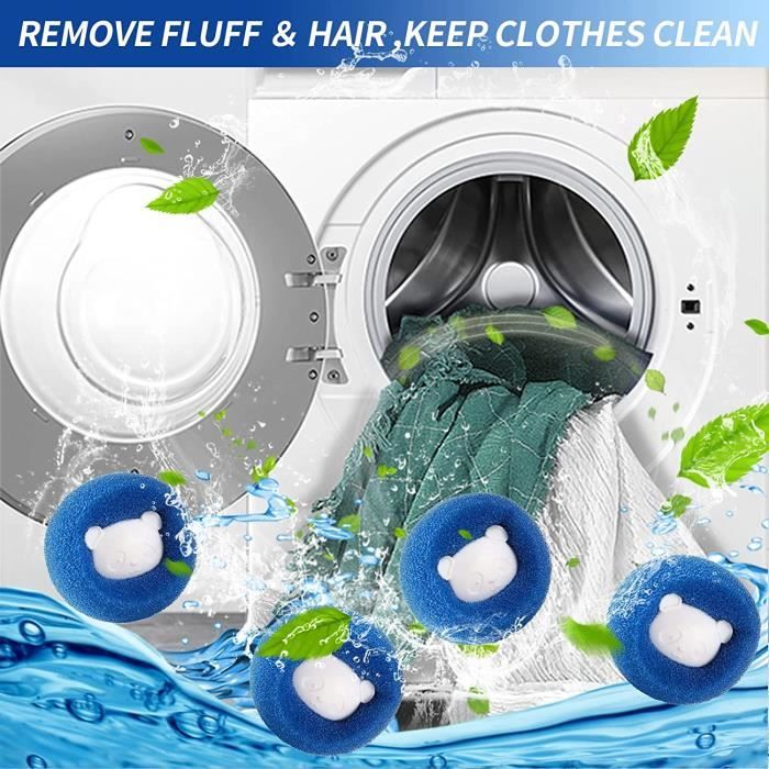 Boule de Lavage Machine a Laver, Boule Anti Poils pour Machine a Laver, Enlever les Poils D