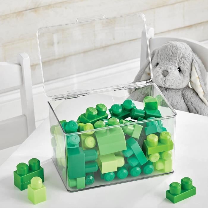 Bac à jouet – Rangement jouet avec couvercle pour des jouets rangés sur une  étagère ou sous le lit - Rangement chambre enfant [467] - Cdiscount Maison