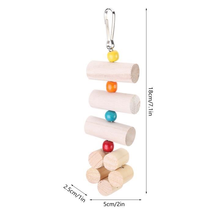 Jouets à Mâcher En Rattan Pour Perroquets - Lot De 2 Avec Petite Cloche - Jouets Suspendus Pour Cage, Amusement Et Occupation