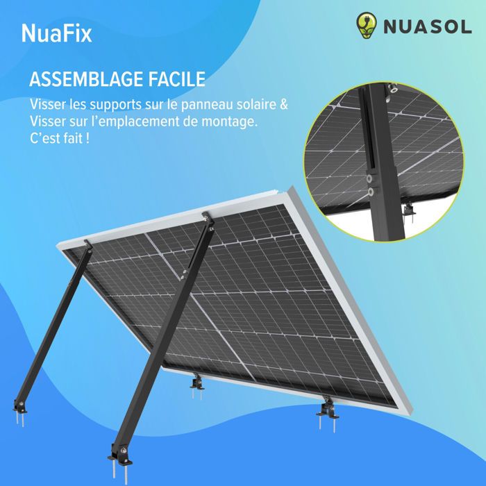 Supports Universels Pour Panneaux Solaires – Structure En Aluminium Pour Toit, Balcon, Terrasse Ou Sol