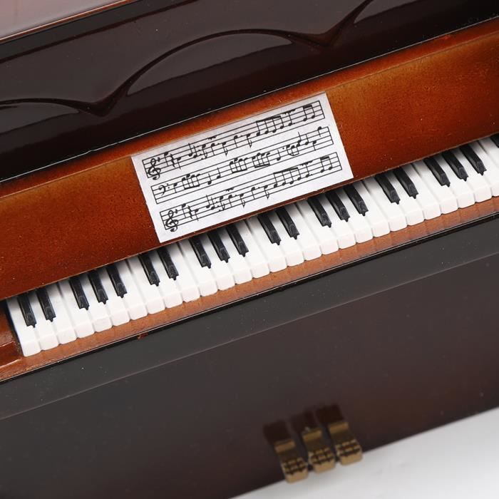 Piano Miniature Boîte à Musique Piano Blanc - Miniature Vintage - Cadeau Mariage, Anniversaire - Décoration Maison