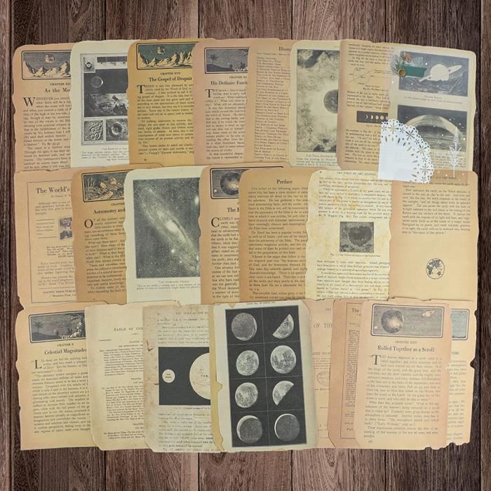 Healeved – 24 Feuilles De Papier Scrapbooking Vintage Noir Et Or – Format 30 X 30 Cm – Pour Albums, Journaux Intimes, Cartes Et Créations DIY