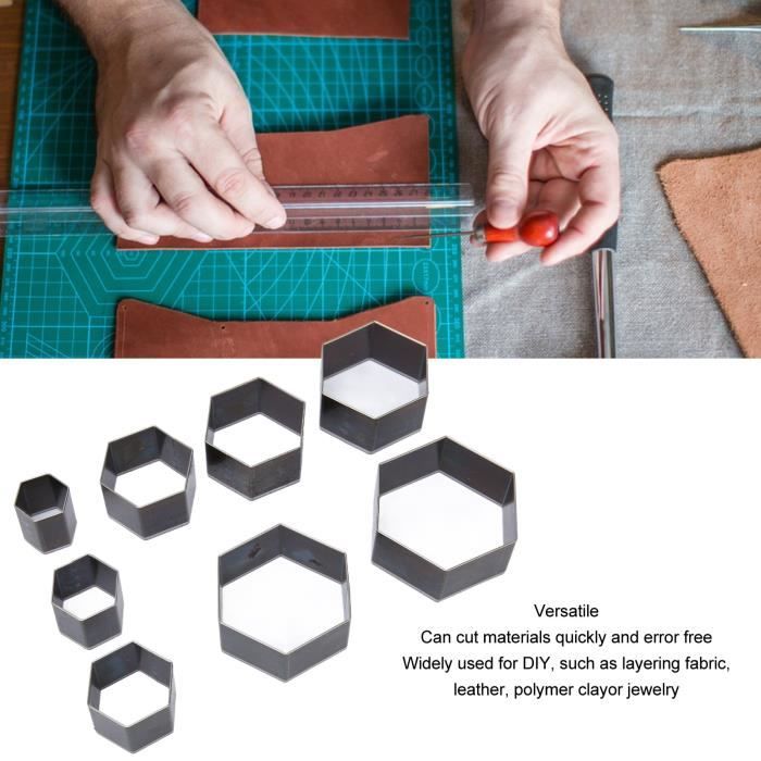 Kit 8 Outils De Coupe Cuir - Poinçons Creux En Acier Carbone, Matrices Découpe Pour DIY Cuir, Argile Et Bijoux