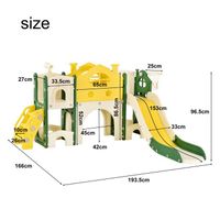 Toboggan Pour Enfants Avec Panier De Basket-ball & Anneau De Lancer Jeu De Toboggan Autoportant Toboggan Pour Enfants Pliable