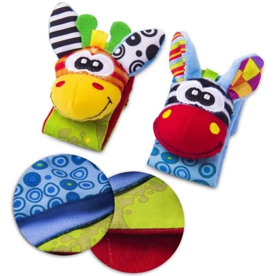 Hochet Jouets Hochet Poignet Bébé Mignon Poignet Hochet Jouet Infantile Sensoriel Hochet Animaux Jouet Bébé Poignet Jouets pour Tout-Petits Garçons Filles 