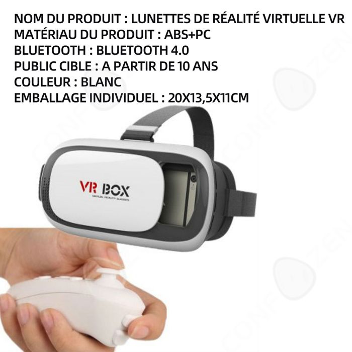 Le Réalité Casque VR 3D Réalité Virtuelle - Compatible Smartphones