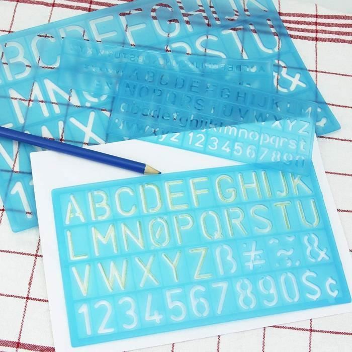 Pochoirs à Dessin Pour Enfants Aides Pour Dessin Et Lettrage Alphabet Et Chiffres De Dessin En Plastique Creux Jouet Educatif Cadeau Noel Pour Garcons