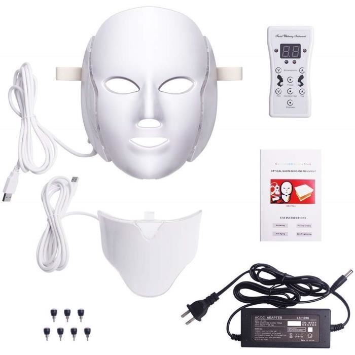 Deciniee Silicone Masque LED Visage: 4 Couleurs Masque Luminothérapie