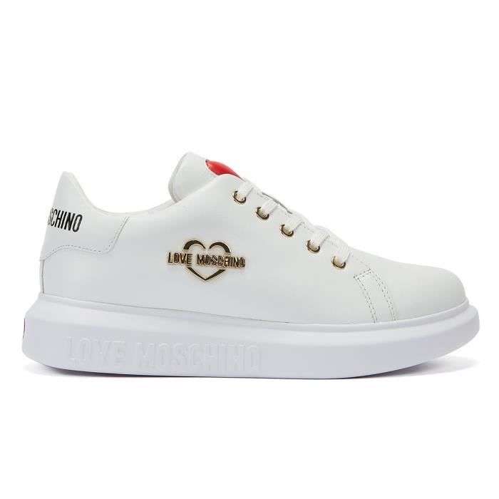 Love Moschino Love Running Gold Logo Baskets Blanches Femme EU 39 Blanc Cdiscount Chaussures