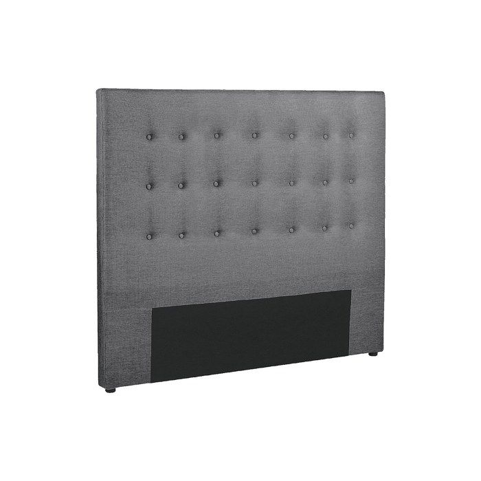 Tête De Lit Capitonnée FRANCESCO – 160 Cm – Tissu Gris – Style Scandinave – Structure MDF éco-responsable