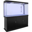 MonsterShop – Aquarium à bords Noir de 300 Litres, Meuble de Support NOIR, 143,5cm(h) x 120,5cm(l) x 39cm(p)-0