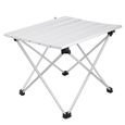 HURRISE Table d'extérieur Table en alliage d'aluminium Table de bureau pliable Camping en plein air (petite)-0