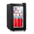 Réfrigérateur - Klarstein Brooklyn 23 Slim - LED - Clayette en plastique - Porte vitrée - Noir-0