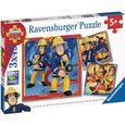Puzzles Sam le Pompier - Ravensburger - Lot de 3 puzzles enfant de 49 pièces chacun avec posters - Dès 5 ans-0