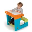 Bureau écolier Smoby Petit Ecolier Bleu - Pour Enfant de 3 ans et plus - Avec rangement et accessoires inclus-0