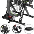 Home trainer vélo Sportana - max. 150kg - noir pliable acier 26“ à 28" - 6 niveaux de résistance-0