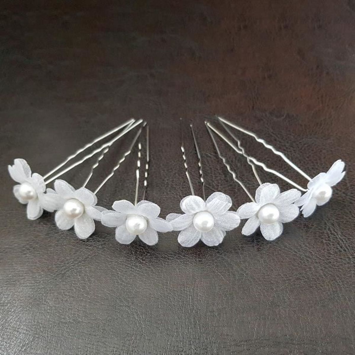 Lot De 10 Épingles à Cheveux Avec Perles Blanches - 7mm - Pour Mariage Et Occasions Spéciales