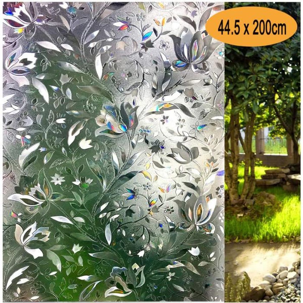 3D Film pour Fenêtre Film Electrostatique Protége Intimité AntiUV